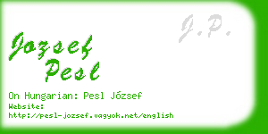 jozsef pesl business card